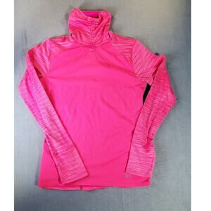 Under Armour ColdGear Womens Medium Pink Half Zip Pullover Running Top